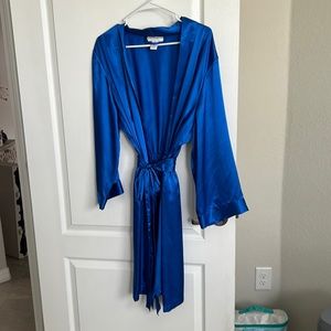 Blue lingerie robe